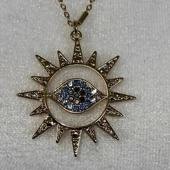 Sofia Jewelry by Sofia Vergara Women's Gold Tone Multi Stone Mutli Row Necklace - Picture 3 of 8